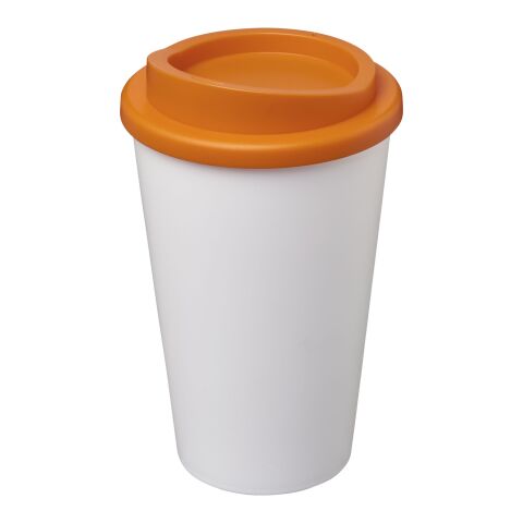 Gobelet Americano® de 350 ml isotherme Orange-Blanc | Sérigraphie 1 couleur | autour | 228 mm x 73 mm