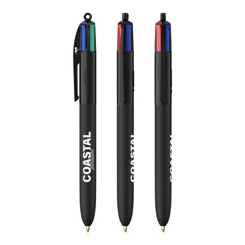 BIC® 4 Colours Soft Noir | Sérigraphie 1 couleur | Partie haute-derrière le clip | 22.00 mm x 10.00 mm