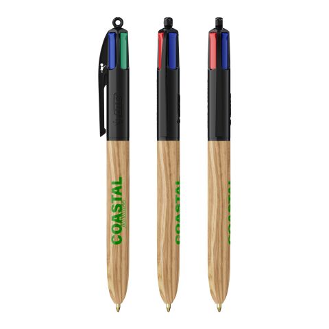 BIC® 4 Colours Wood Style Noir-beige