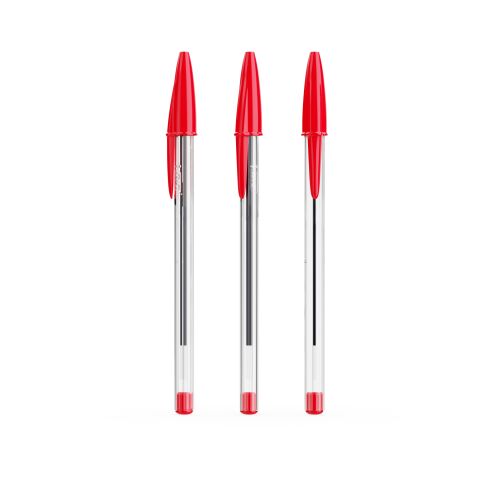 BIC® Cristal® Expression rouge | encre rouge | Impression Numérique Complète | Corps-Face arrière | 26.00 mm x 110.00 mm