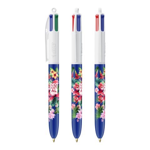 BIC® 4 Couleurs bille Blanc-bleu marine
