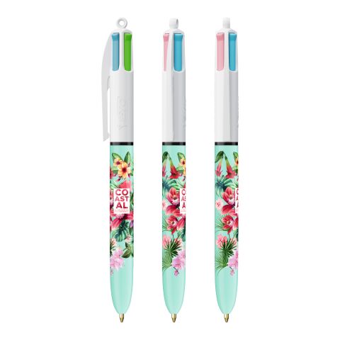 BIC® 4 Couleurs Fashion bille Blanc-Blanc/Bleu Clair(2) | sans marquage | non disponible | non disponible