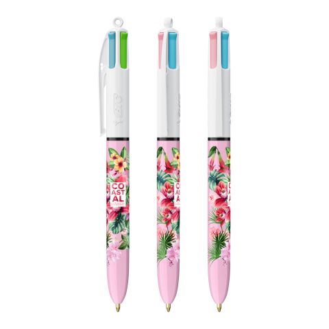 BIC® 4 Couleurs Fashion bille Blanc-Violet pastel | sans marquage | non disponible | non disponible