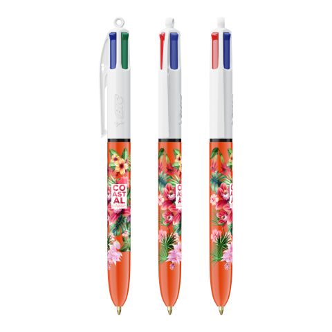 BIC® 4 Couleurs Fine bille Blanc-orange
