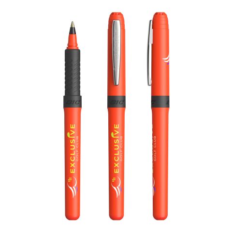 BIC® Grip Roller orange-gris clair | encre noire | Sérigraphie 1 couleur | Capuchon-arrière clip | 15.00 mm x 25.00 mm