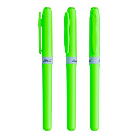 BIC® Brite Liner® Grip Surligneur Vert pomme | Sérigraphie 1 couleur | Capuchon-arrière clip | 15.00 mm x 25.00 mm