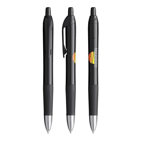 BIC® Intensity® Gel Clic noir | encre bleu | Sérigraphie 1 couleur | Corps-arrière clip | 16.00 mm x 40.00 mm