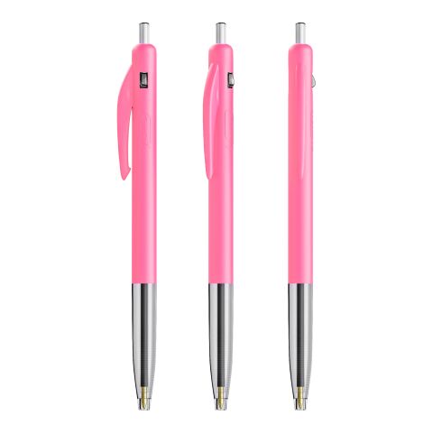 BIC® M10® Clic Stylo à bille rétractable rose vif | Sérigraphie 1 couleur | Corps-à la gauche du clip | 8.00 mm x 42.00 mm