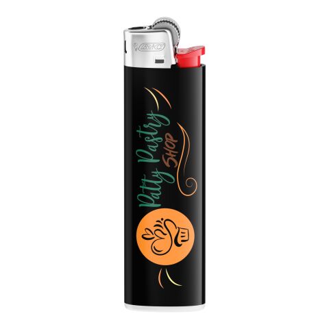 BIC® J23 Briquet Noir | Sérigraphie 1 couleur | Corps-face arrière | 16.00 mm x 50.00 mm