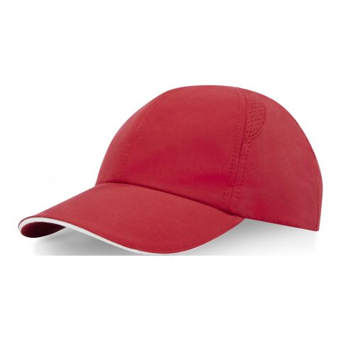 Casquette sandwich 6 panneaux Morion GRS recyclée ajustable Standard | Rouge | sans marquage | non disponible | non disponible | non disponible