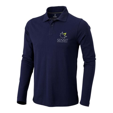 Polo manches longues homme Oakville Standard | Deep blue | L | sans marquage | non disponible | non disponible | non disponible