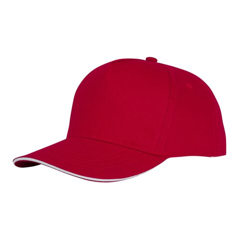 Casquette sandwich 5 panneaux Ceto Standard | Rouge | sans marquage | non disponible | non disponible | non disponible