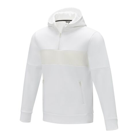 Sweat à capuche anorak à demi zip Sayan pour homme Standard | blanc | S | sans marquage | non disponible | non disponible | non disponible