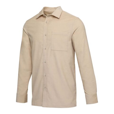Chemise unisexe en velours côtelé Alum Oatmeal | XS | sans marquage | non disponible | non disponible