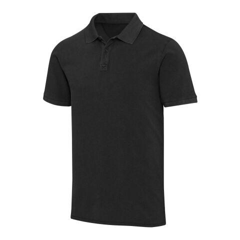 Polo délavé pour homme Calgary de 200&nbsp;g/m2 Standard | Noir | XL | sans marquage | non disponible | non disponible | non disponible