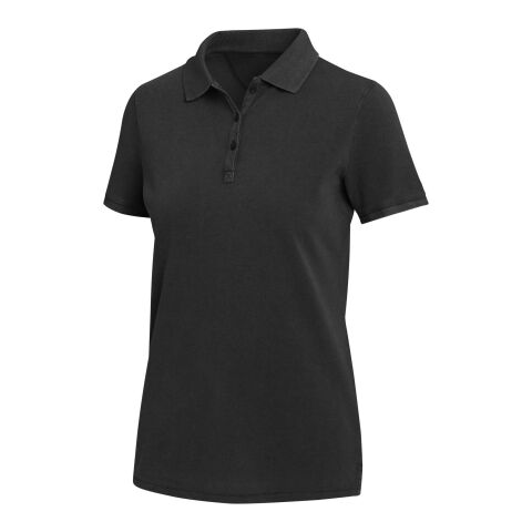 Polo délavé pour femme Calgary de 200&nbsp;g/m2 Standard | Noir | S | sans marquage | non disponible | non disponible | non disponible
