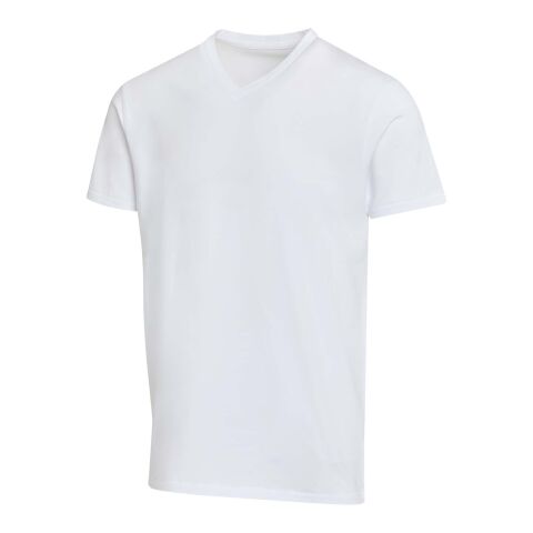 T-shirt unisexe en coton bio certifié OCS Balfour à manches courtes et col en V de 200&nbsp;g/m² Standard | Blanc | 3XS | sans marquage | non disponible | non disponible | non disponible