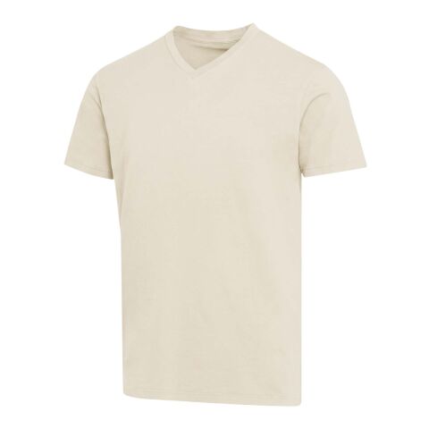 T-shirt unisexe en coton bio certifié OCS Balfour à manches courtes et col en V de 200&nbsp;g/m² Sandstone | 3XS