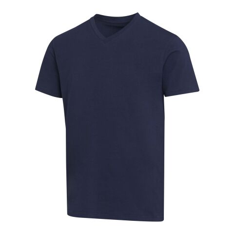 T-shirt unisexe en coton bio certifié OCS Balfour à manches courtes et col en V de 200&nbsp;g/m² Marine | L