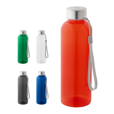 ENDERS M. Bouteille 100% rPET translucide, finition brillante 600 mL Noir | sans marquage