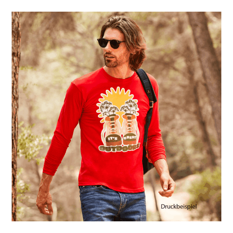 T-shirt Valueweight à manches longues rouge | M | non disponible | non disponible | non disponible