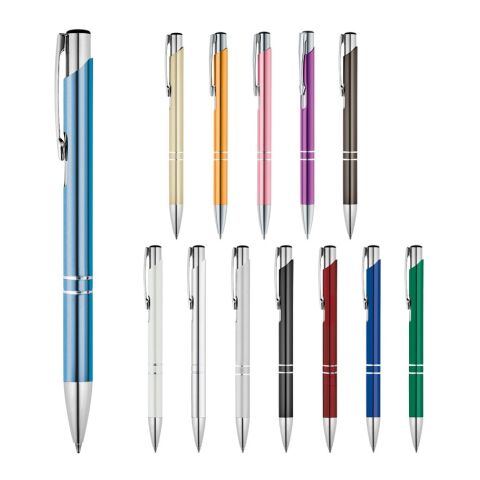 BETA. Stylo en aluminium avec clip Noir | sans marquage