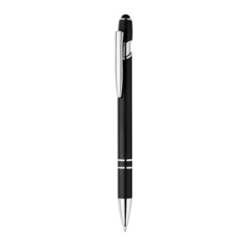 NEIL. Stylo à bille avec corps en aluminium recyclé (100% rAL) et pointe tactile Noir | sans marquage