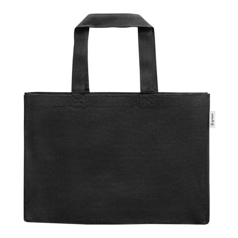 CAMDEN. Sac en coton (50%), coton recyclé (30%) et polyester (20% rPET) (280 g/m²) Noir | sans marquage