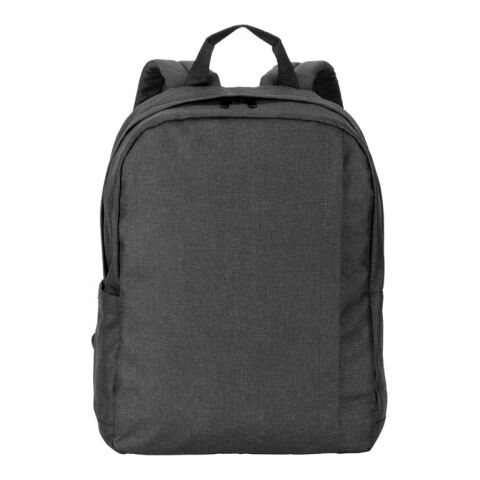 GIJON. Sac à dos pour ordinateur portable en polyester haute densité recyclé 600D et doublure en polyester recyclé 210D gris anthracite | sans marquage