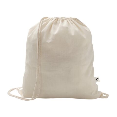 SALAMANCA. Sac à dos en coton recyclé (70%) et polyester (30% rPET) (150 g/m²) Beige | sans marquage