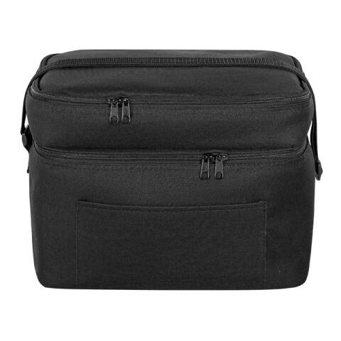 CANCUN LARGE. Sac thermique en polyester recyclé 600D, avec sangle réglable Noir | sans marquage