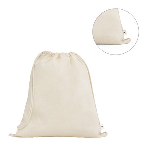 BELIZE. Sac à dos 100% coton biologique (140 g/m²) Beige | sans marquage
