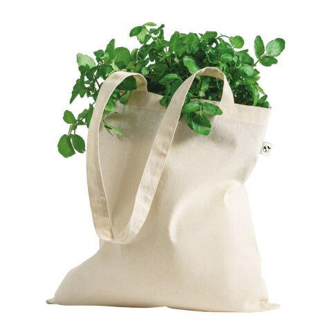 LEON. Sac 100% coton bio (140 g/m²) Beige | sans marquage