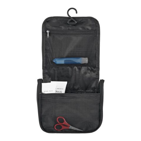 WILLIS. Trousse de toilette en microfibre avec plusieurs poches Noir | sans marquage