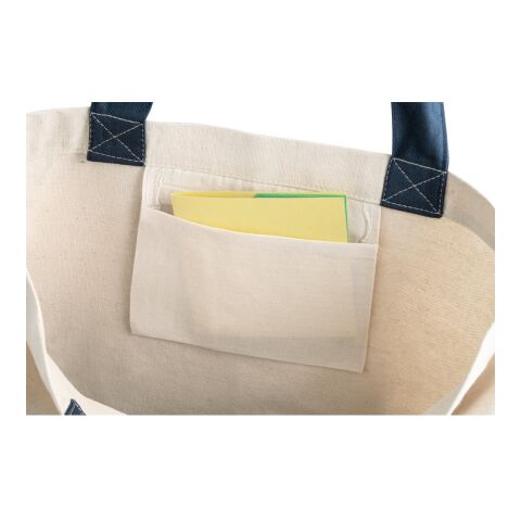 EDMONTON. Sac 100% coton canvas (280 g/m²) Bleu | sans marquage