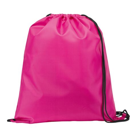 CARNABY. Sac à dos 210D avec cordons de serrage noirs Rose | sans marquage