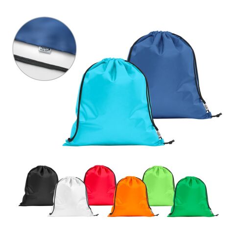 PEMBA. Sac-à-dos ficelle en polyester recyclé (100% rPET) 190T Noir | sans marquage