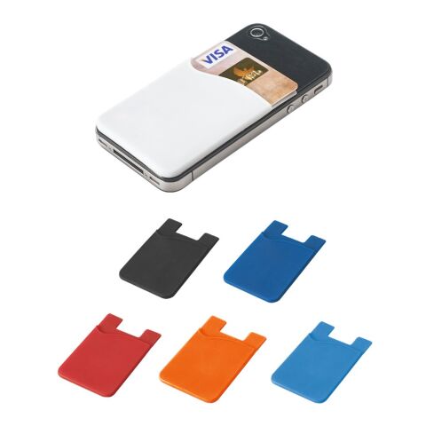 SHELLEY. Porte-cartes en silicone pour smartphone Noir | sans marquage