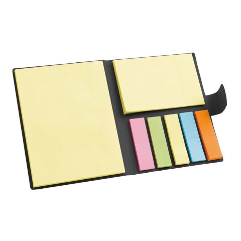 LEWIS. Bloc-notes de feuilles repositionnables avec 7 ensembles Noir | sans marquage