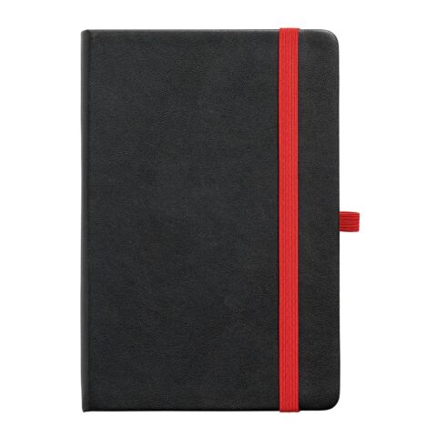 ROTH. Bloc notes A5 en PU avec pages lignées Rouge | sans marquage