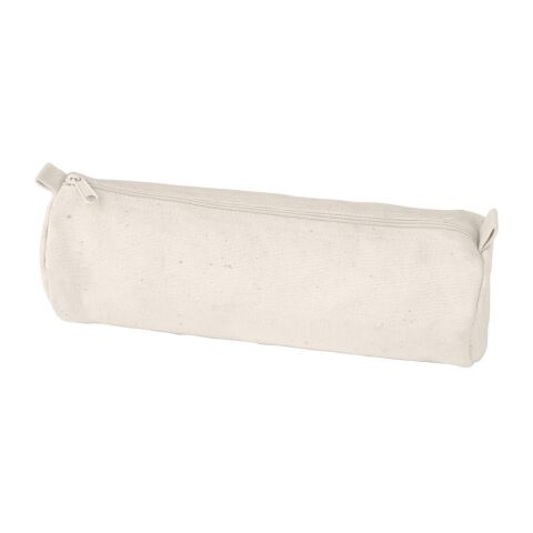 SCHOOLI. Trousse à crayons en 100% cotton canevas (290 g/m²), au design cylindrique Beige | sans marquage