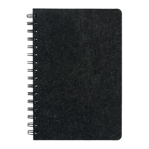 MISHIMA. Cahier A5 avec couverture semi-dure en feutrine recycléee (100% rPET) avec anneaux et pages lignées sans marquage