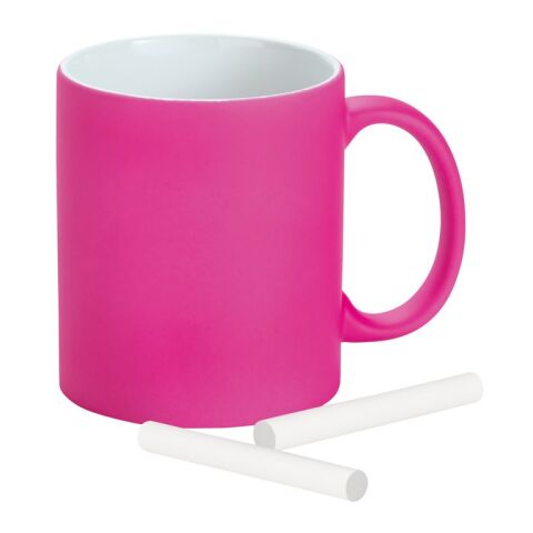 LYNCH. Tasse en céramique avec finition néon 350 mL Rose | sans marquage