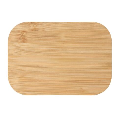 SHINO. Boite thermique en acier inoxydable, couvercle en bambou 800 ml Beige | sans marquage