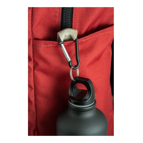 COLLINA. Bouteille aluminium 540mL avec mousqueton Noir | sans marquage