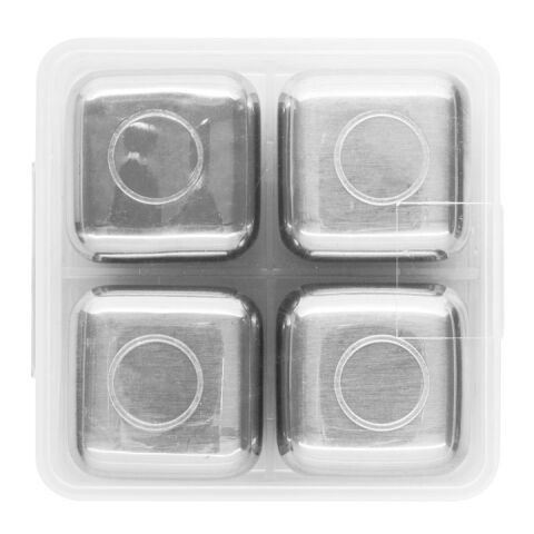 GLACIER. Jeu de cubes réutilisables en acier inoxydable Argenté | sans marquage
