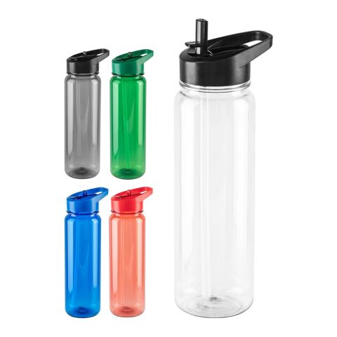 GILMORE. Bouteille de sport en rPET, translucide, finition brillante 750 mL Noir | sans marquage