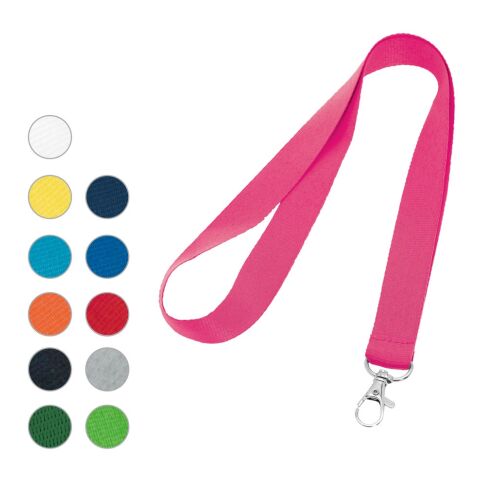 LARIAT. Lanyard en polyester Rose | sans marquage