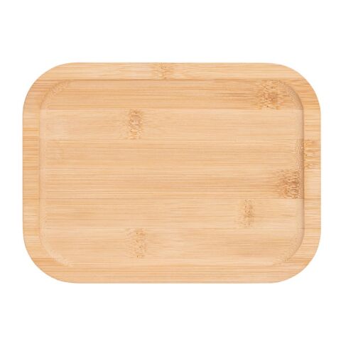 PORTOBELLO. Lunch Box. Boîte hermétique en verre borosilicaté et couvercle en bambou 1000 mL Beige | sans marquage