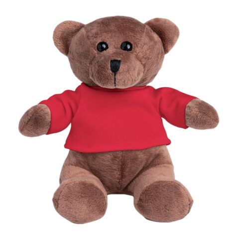 BEAR. Peluche ourson avec t-shirt Rouge | sans marquage